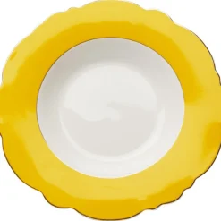 KARE Design Accessoires>Assiette creuse Harlequin jaune Ø23cm