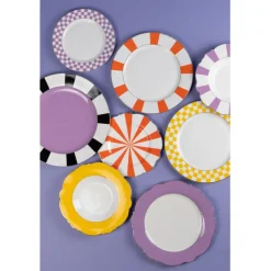 KARE Design Accessoires>Assiette creuse Harlequin jaune Ø23cm