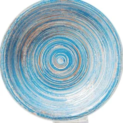 KARE Design Accessoires>Assiette creuse Swirl bleu Ø21cm