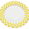 KARE Design Accessoires>Assiette Harlequin jaune Ø27cm