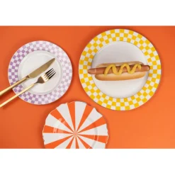 KARE Design Accessoires>Assiette Harlequin jaune Ø27cm