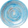 KARE Design Accessoires>Assiette Swirl bleu Ø19cm