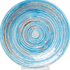 KARE Design Accessoires>Assiette Swirl bleu Ø19cm