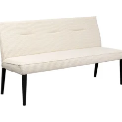 KARE Design Meubles>Banquette Ledro velours côtelé crème 165cm
