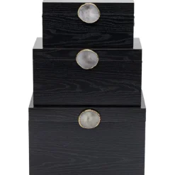 KARE Design Accessoires>Boîte Nifty noir (3/Set)