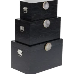 KARE Design Accessoires>Boîte Nifty noir (3/Set)