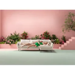 KARE Design Meubles>Canapé d angle Amalfi droite crème 275cm