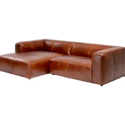 KARE Design Meubles>Canapé d angle Cubetto cuir marron 170x270cm