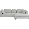 KARE Design Meubles>Canapé d angle Gianni Cord gris droite