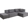 KARE Design Meubles>Canapé d angle Infinity Ottomane Cord gris droite