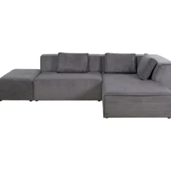 KARE Design Meubles>Canapé d angle Infinity Ottomane Cord gris droite