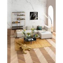 KARE Design Meubles>Canapé d angle Infinity Ottomane crème droite