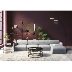 KARE Design Meubles>Canapé d angle Lucca gris droite 331cm