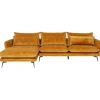 KARE Design Meubles>Canapé d angle Monza gauche velours curry 296cm