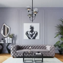 KARE Design Meubles>Canapé Desire 3-places velours gris