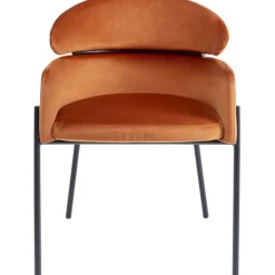 KARE Design Meubles>Chaise a. acc. Alexia.velours orange