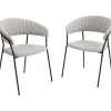 KARE Design Meubles>Chaise a. acc. Belle Gris Argent (2/set)