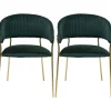 KARE Design Meubles>Chaise a. acc. Belle Velvet vert (2/set)