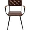KARE Design Meubles>Chaise a. acc. Salsa.cuir marron
