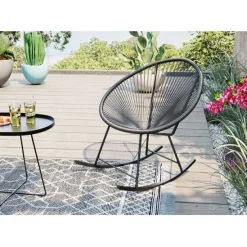 KARE Design Meubles>Chaise à bascule Acapulco Mono noir