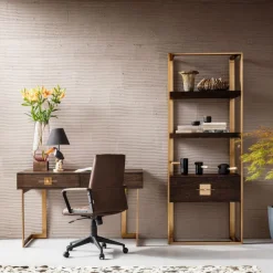 KARE Design Meubles>Chaise de bureau pivotante Labora marron