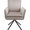 KARE Design Meubles>Chaise pivotante a. acc. Chelsea gris