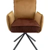 KARE Design Meubles>Chaise pivotante a. acc. Chelsea.marron