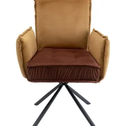 KARE Design Meubles>Chaise pivotante a. acc. Chelsea.marron