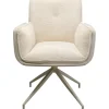 KARE Design Meubles>Chaise pivotante à acc. Hilla blanc