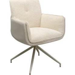 KARE Design Meubles>Chaise pivotante à acc. Hilla blanc