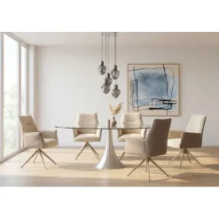 KARE Design Meubles>Chaise pivotante à acc. Liverpool Greige