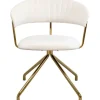 KARE Design Meubles>Chaise pivotante Belle velours crème