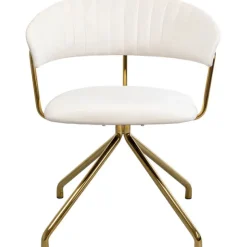 KARE Design Meubles>Chaise pivotante Belle velours crème