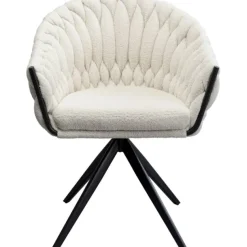 KARE Design Meubles>Chaise pivotante Knot bouclé