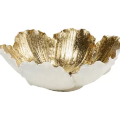 KARE Design Accessoires>Coupe décorative Flower Bloom crème-doré Ø20cm
