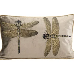 KARE Design Accessoires>Coussin Glitter Dragonfly marron 50x30cm