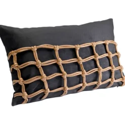 KARE Design Accessoires>Coussin Grete Plaid noir 50x30cm