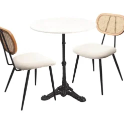 KARE Design Meubles>Ensemble table/chaises Bistro Rosalie crème (3/par