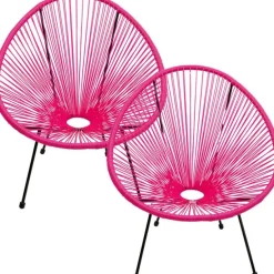 KARE Design Meubles>Fauteuil Acapulco fuchsia (set de 2)