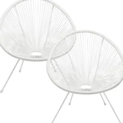KARE Design Meubles>Fauteuil Acapulco Mono blanc (set de 2)