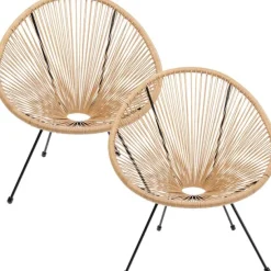 KARE Design Meubles>Fauteuil Acapulco nature (set de 2)