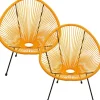 KARE Design Meubles>Fauteuil Acapulco orange (set de 2)