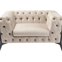 KARE Design Meubles>Fauteuil Bellissima velours taupe 120cm