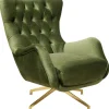 KARE Design Meubles>Fauteuil pivotant Bellissima velours vert