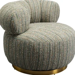 KARE Design Meubles>Fauteuil pivotant Couture Stripes bleu