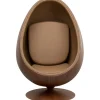 KARE Design Meubles>Fauteuil pivotant Eye Ball noyer