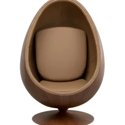 KARE Design Meubles>Fauteuil pivotant Eye Ball noyer