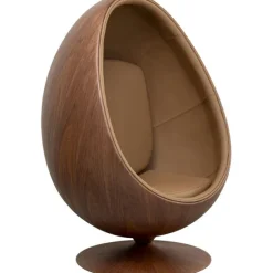 KARE Design Meubles>Fauteuil pivotant Eye Ball noyer
