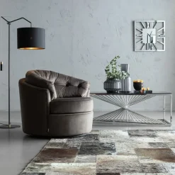 KARE Design Meubles>Fauteuil pivotant Music Hall gris