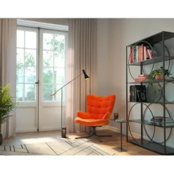 KARE Design Meubles>Fauteuil pivotant Oscar velours orange